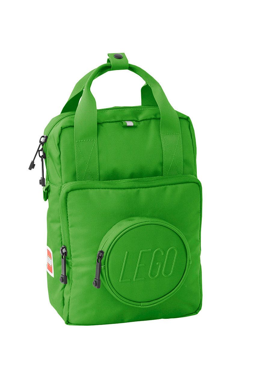 Lego Ghiozdan copii culoarea verde, mic, material neted