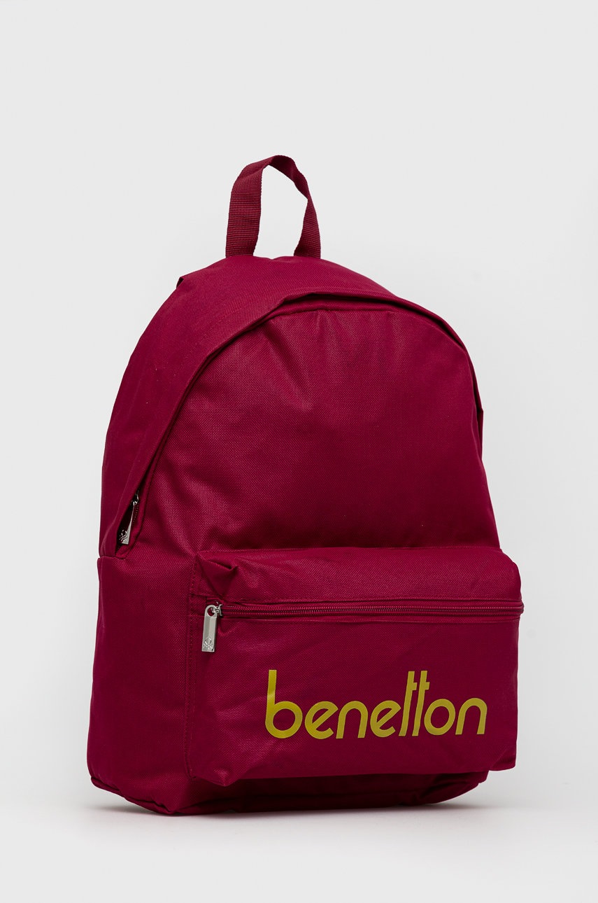 

Дитячий рюкзак United Colors of Benetton колір фіолетовий великий з принтом