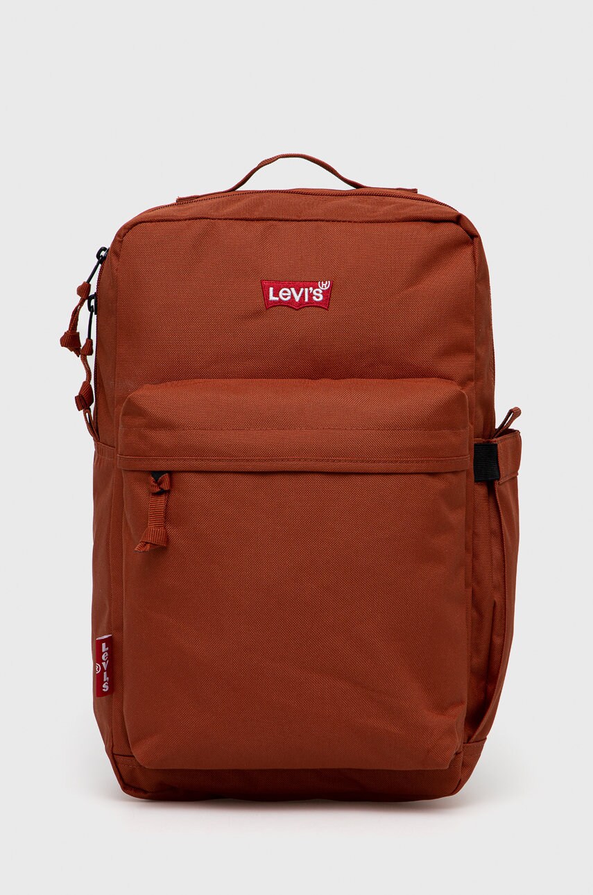 Levi's rucsac bărbați, culoarea portocaliu, mare, material neted