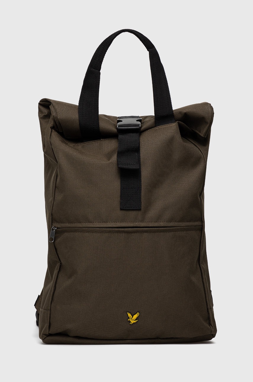 

Раница Lyle & Scott мъжка в зелено голям размер с изчистен дизайн, Зелен
