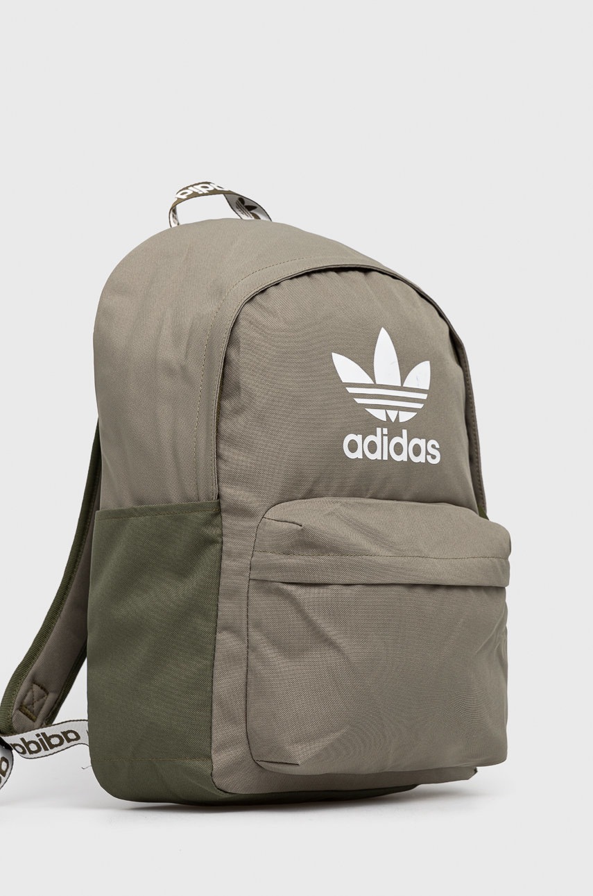 

Рюкзак adidas Originals колір зелений великий з принтом