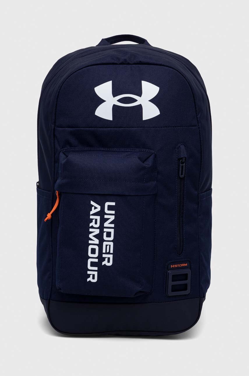 Batoh Under Armour tmavomodrá barva, velký, s potiskem - námořnická modř - 77 % Polyester