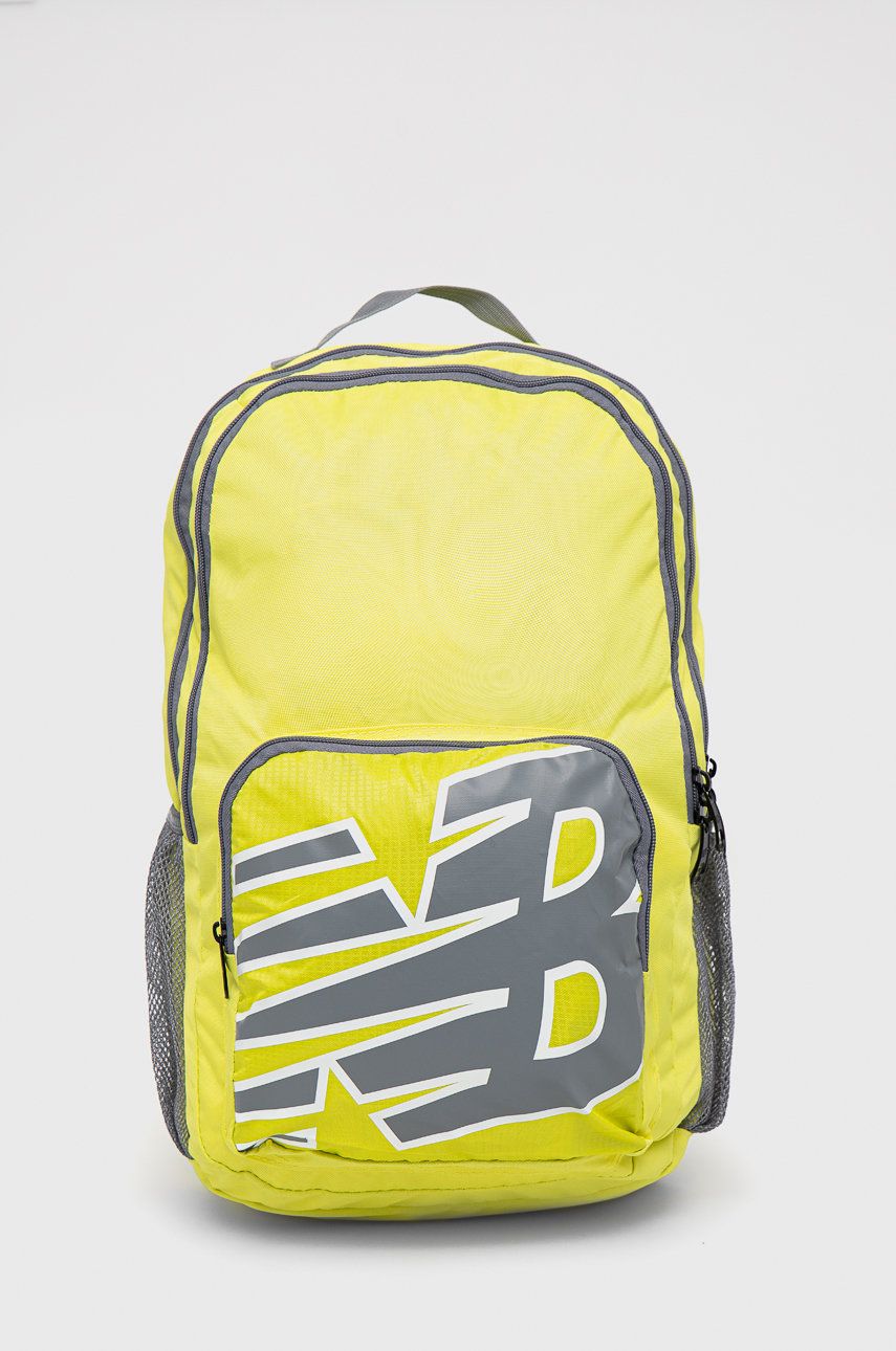 New Balance Plecak kolor żółty duży z nadrukiem