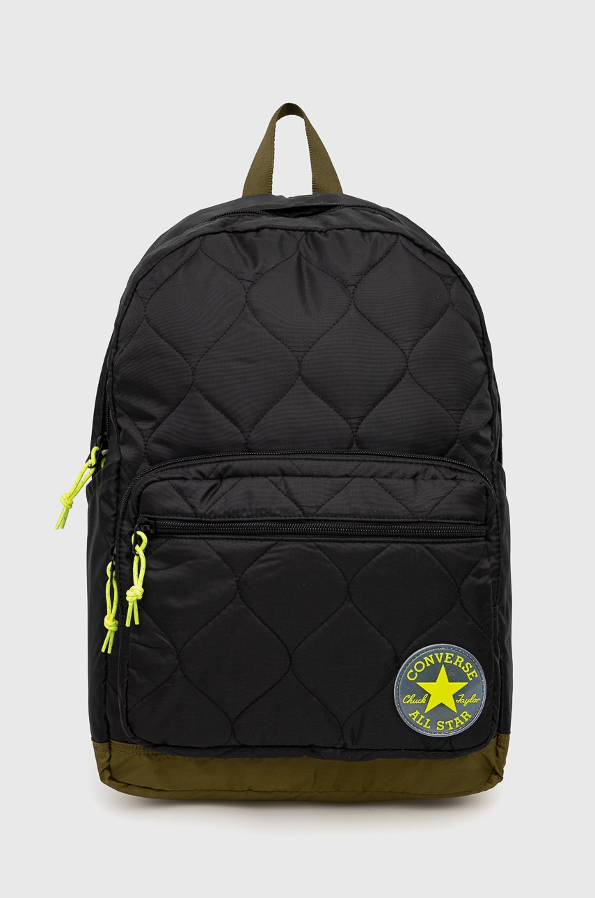 Converse Rucsac culoarea negru, mare, material neted