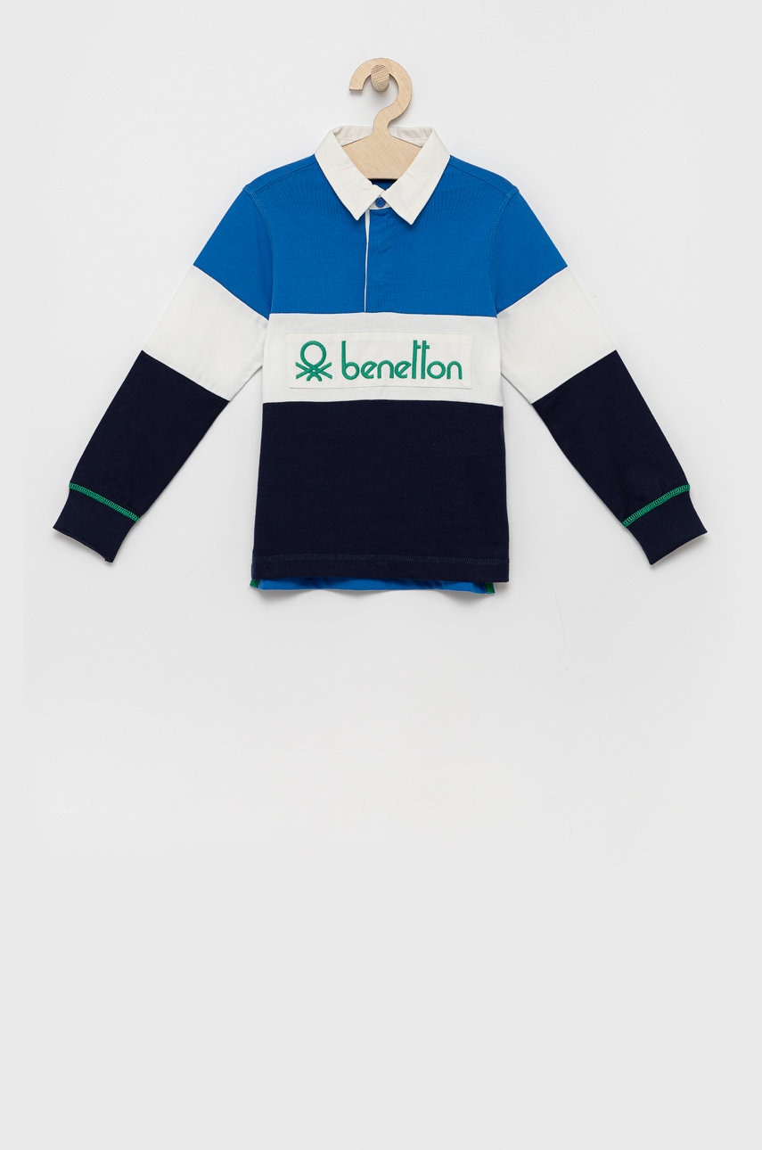 United Colors Of Benetton longsleeve din bumbac pentru copii cu imprimeu