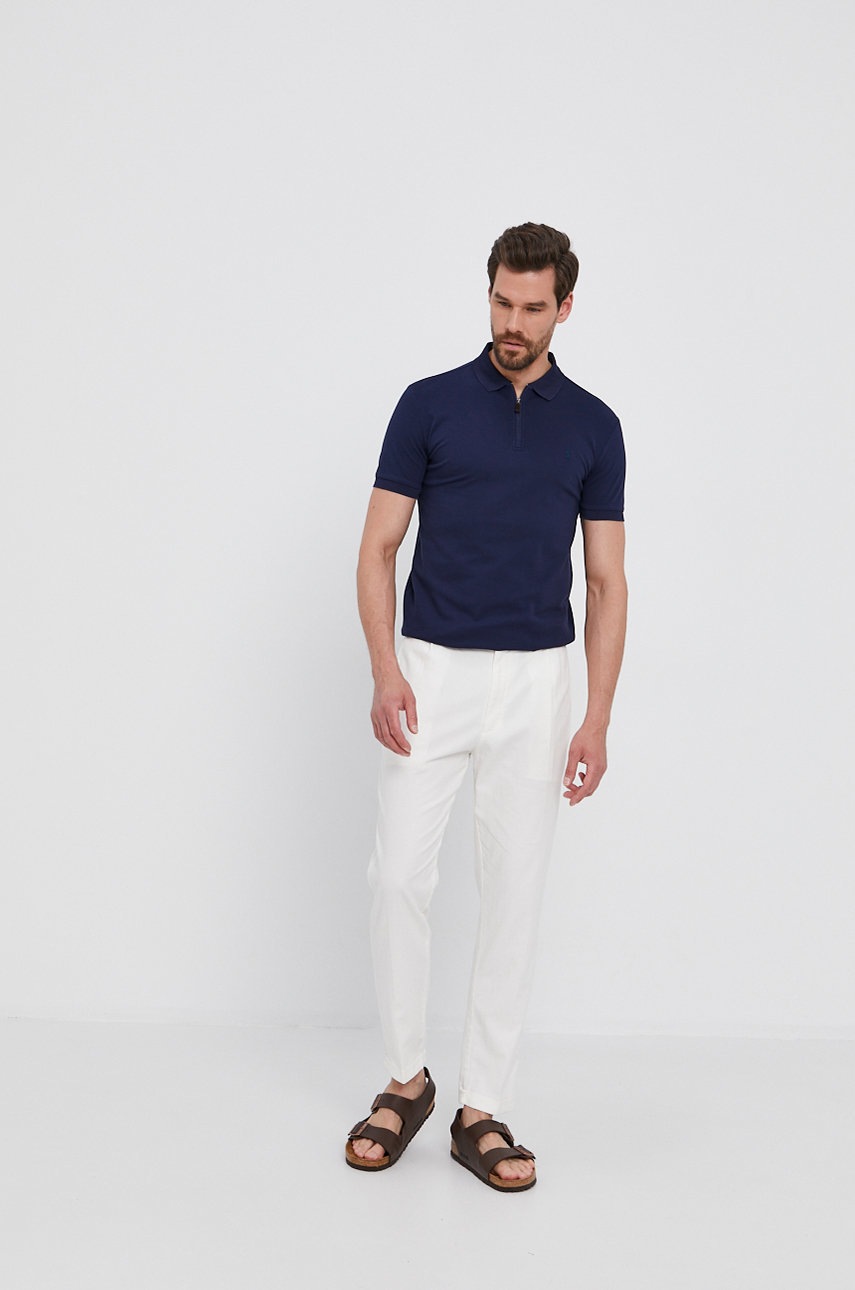 

Поло Polo Ralph Lauren чоловіче колір синій гладкий