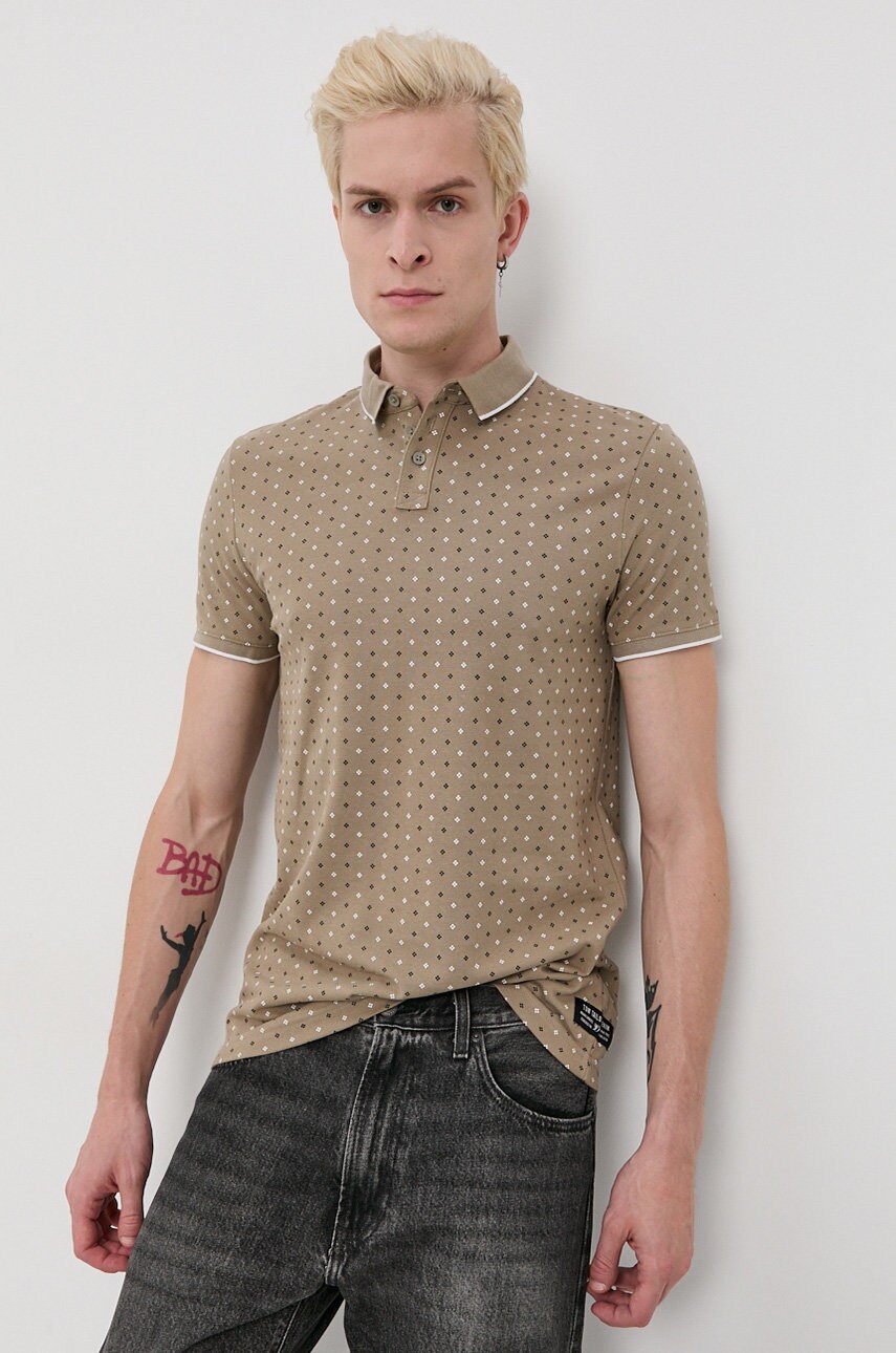 Tom tailor polo de bumbac culoarea verde