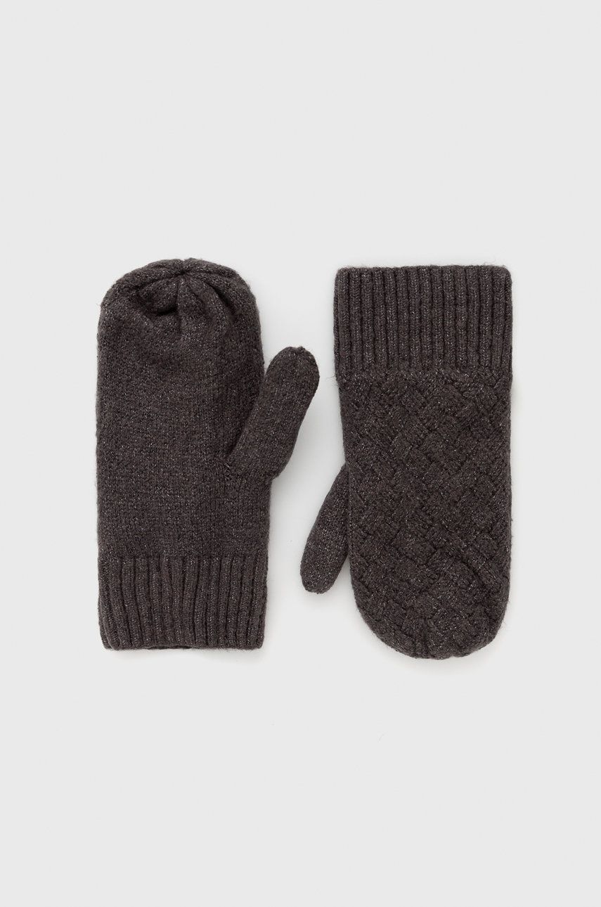 Pieces Mănuși femei, culoarea gri answear.ro