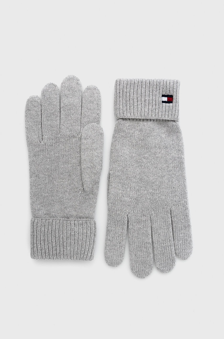 

Ръкавици Tommy Hilfiger дамски в сиво, Сив