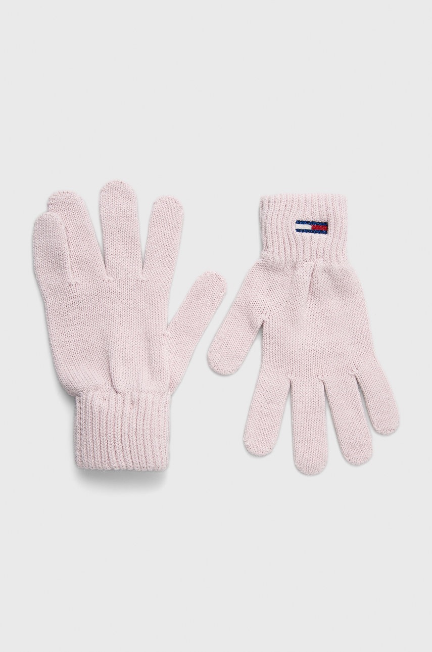 

Ръкавици Tommy Jeans дамски в розово, Розов