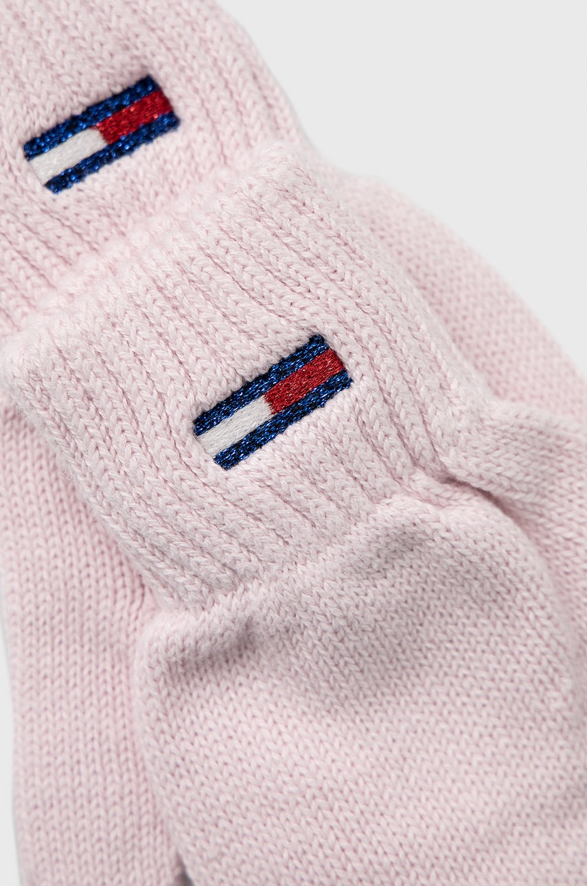 

Перчатки Tommy Jeans женское цвет розовый