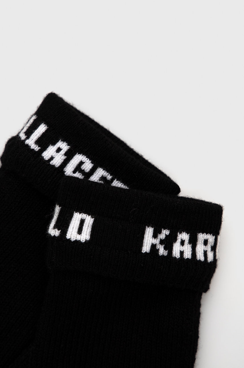 

Рукавички з домішкою кашеміру Karl Lagerfeld жіночі колір чорний