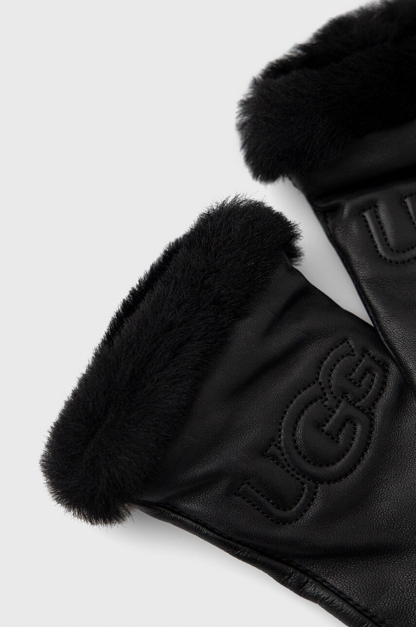 

Шкіряні рукавички UGG жіночі колір чорний