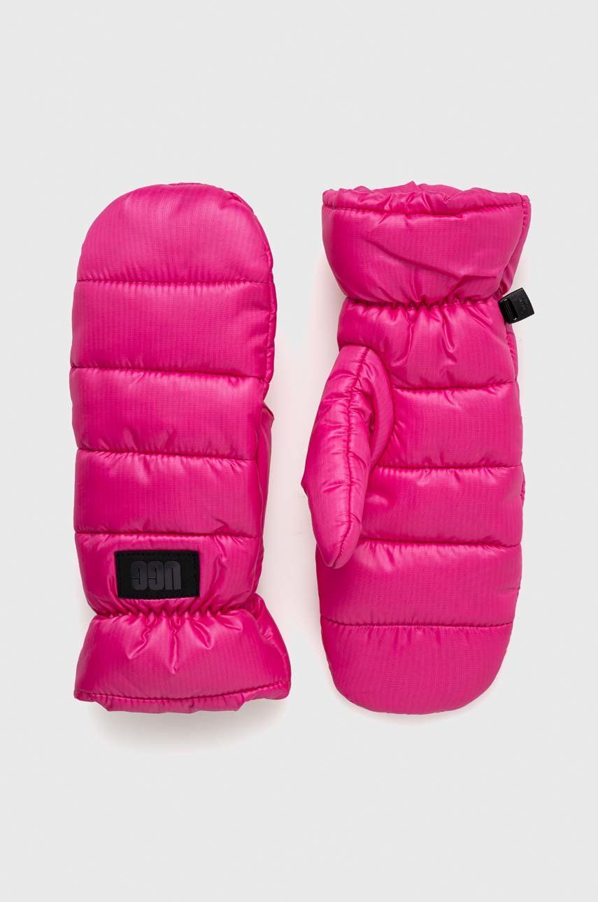 UGG rękawiczki damskie kolor różowy