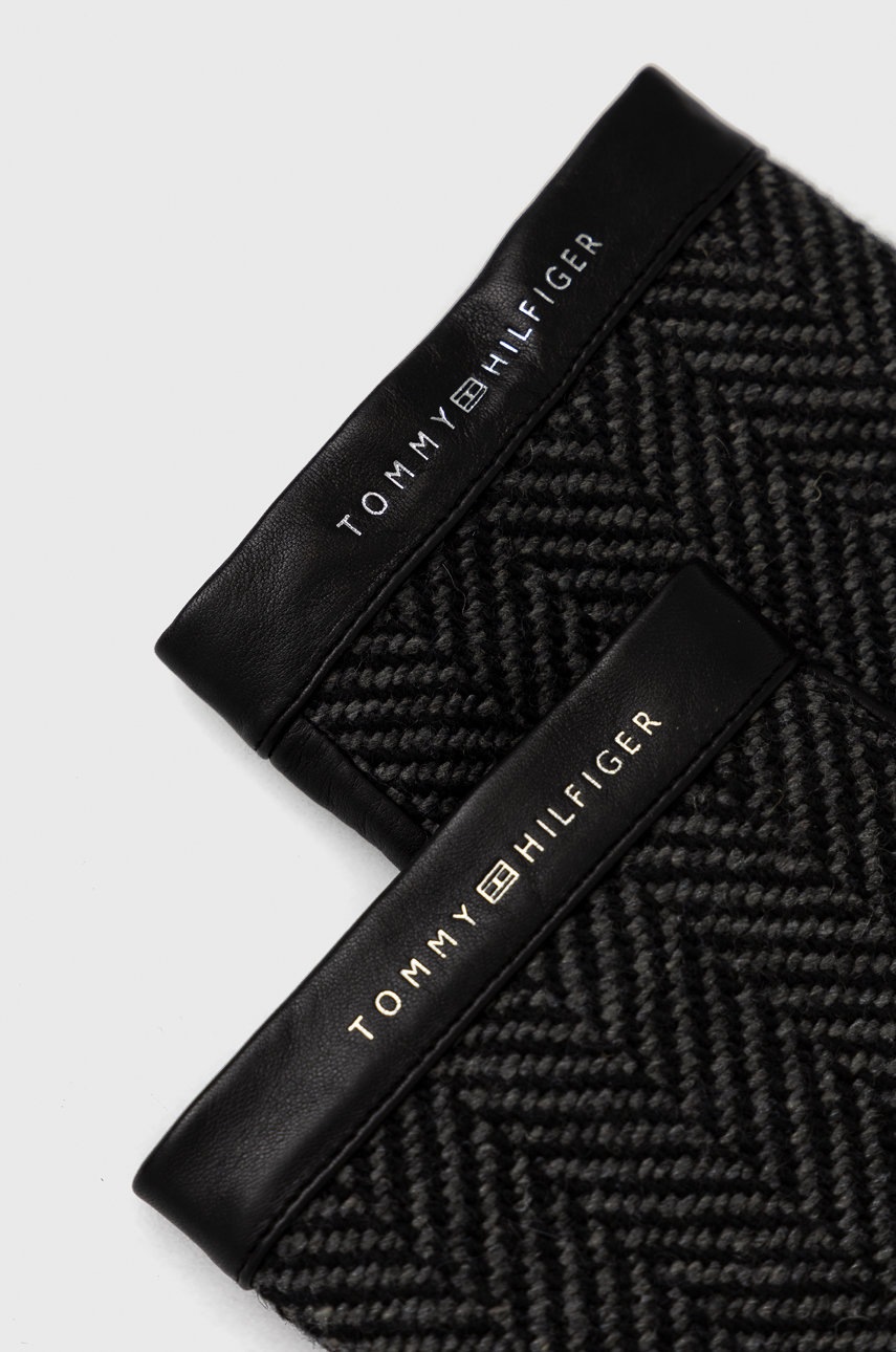 

Перчатки с примесью шерсти Tommy Hilfiger мужское цвет чёрный
