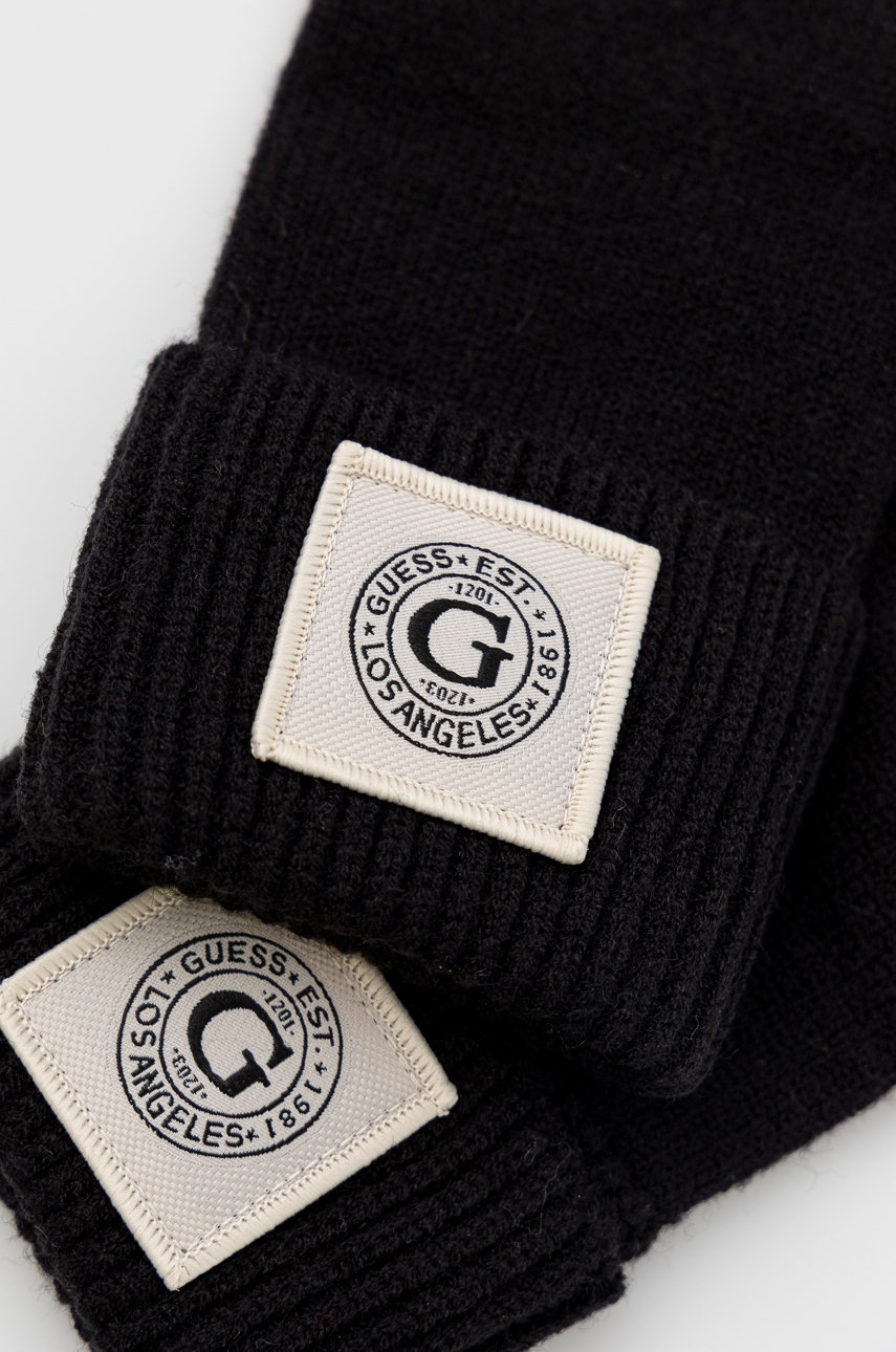 

Перчатки Guess мужское цвет чёрный