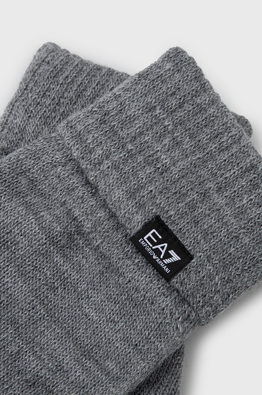 

Рукавички EA7 Emporio Armani чоловічі колір сірий