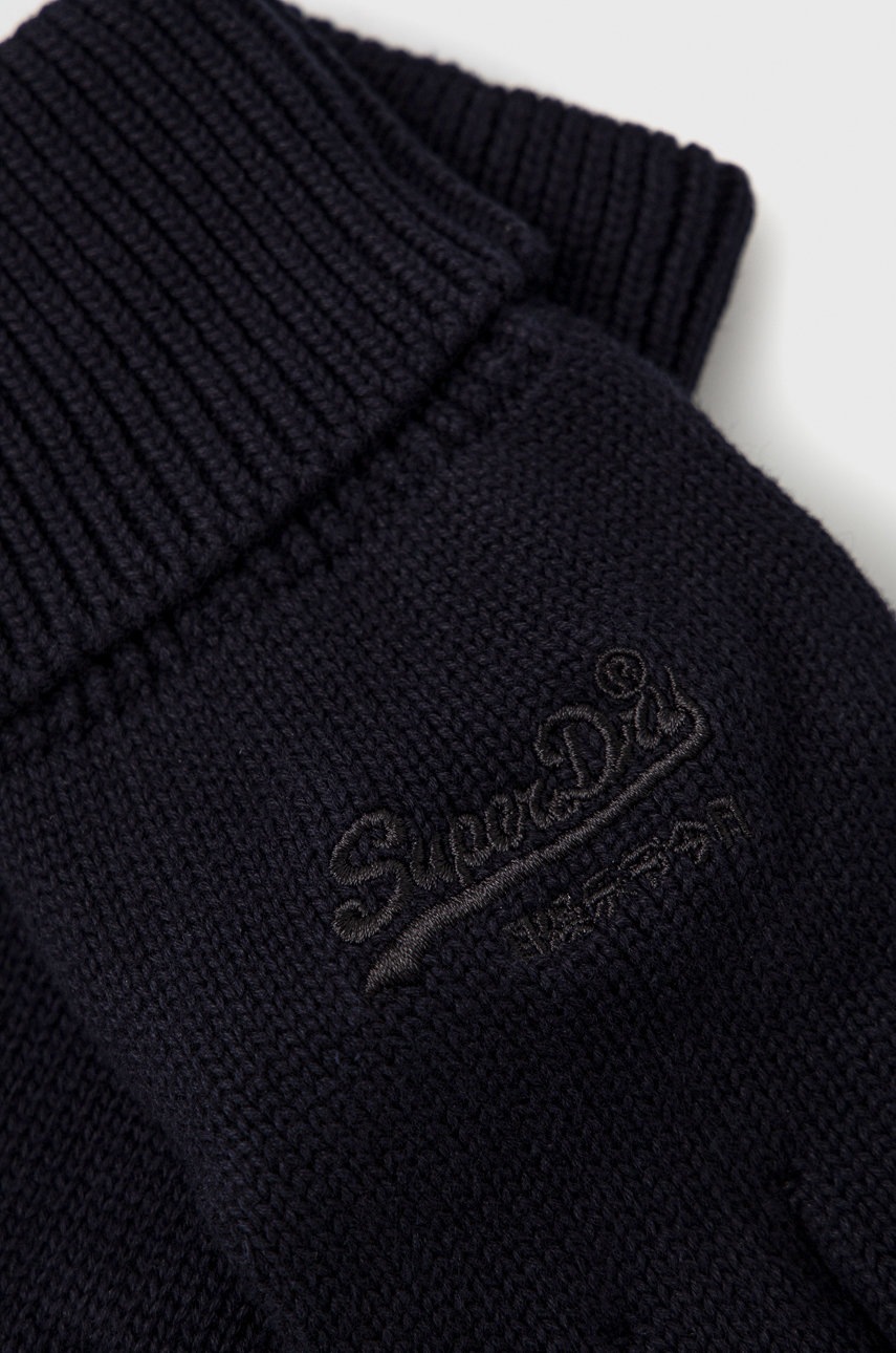 

Бавовняні рукавички Superdry чоловічі колір синій