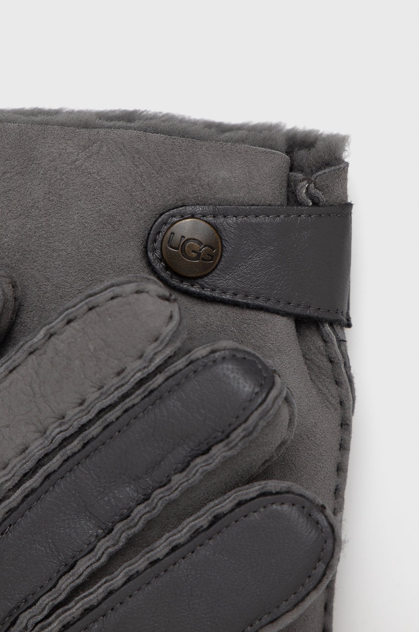 

Замшевые перчатки UGG мужское цвет серый