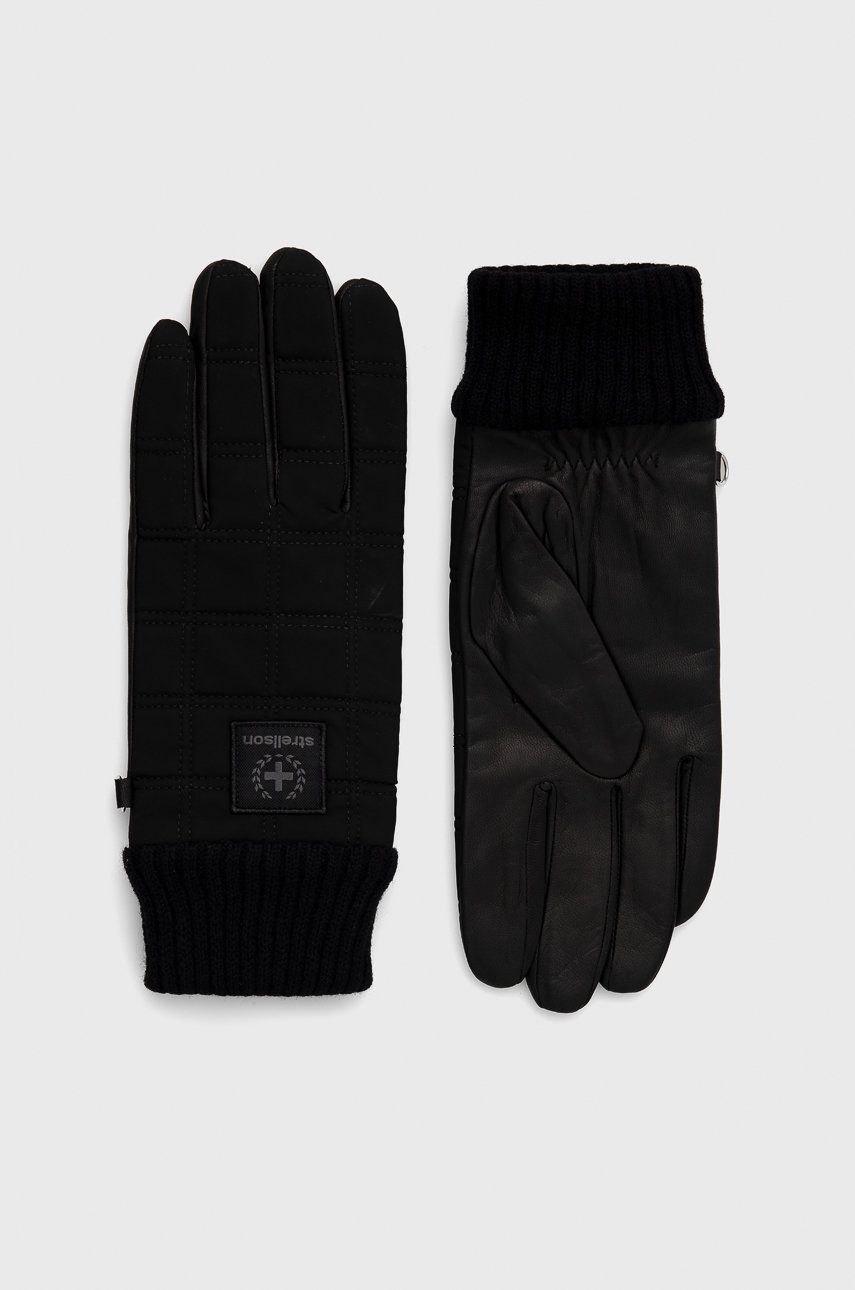 Strellson Mănuși bărbați, culoarea negru answear.ro