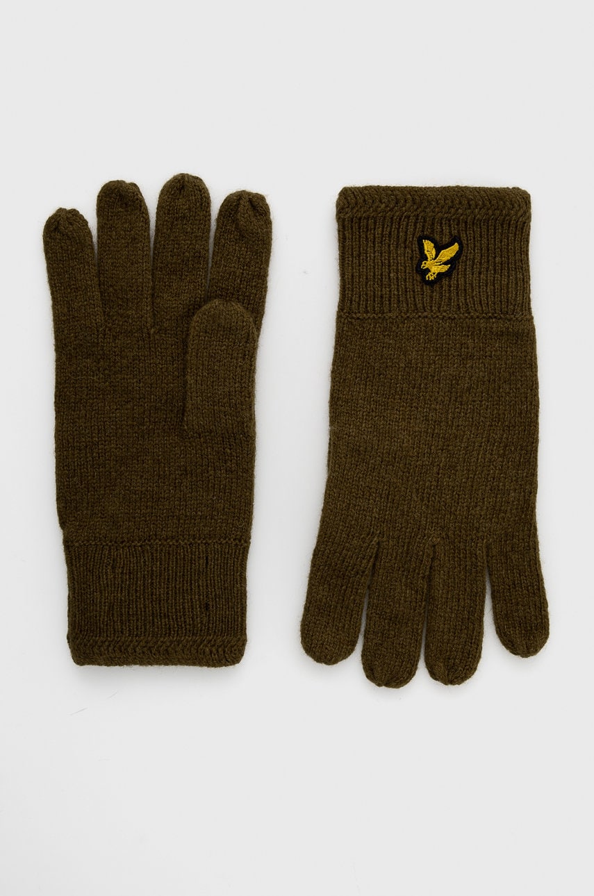 Lyle & scott mănuși culoarea verde