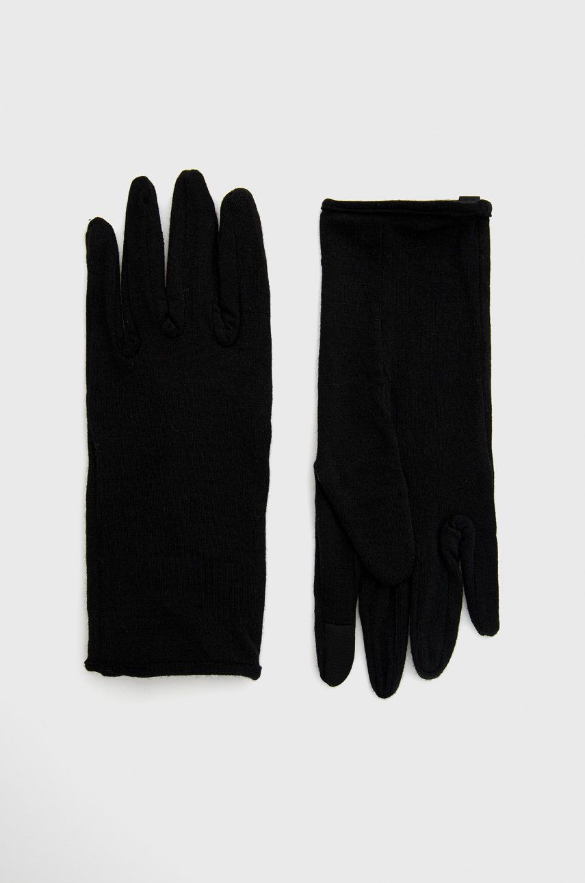 Icebreaker Mănuși de lână culoarea negru