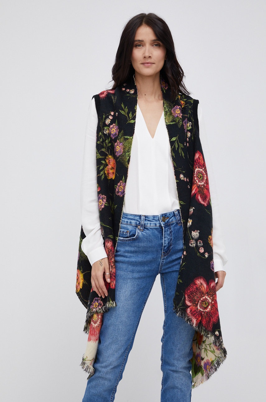 

Двусторонняя жилетка Desigual цвет чёрный