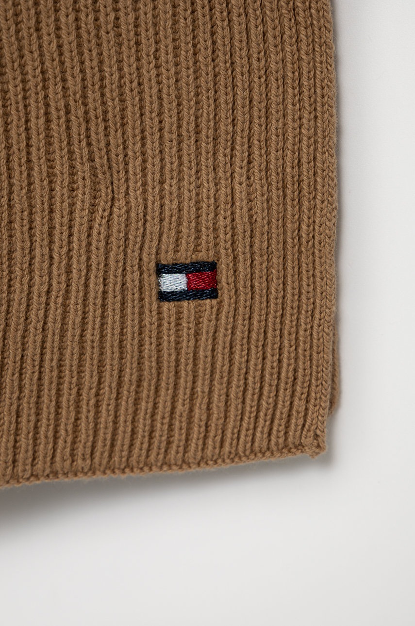 

Шарф Tommy Hilfiger жіночий колір коричневий гладкий