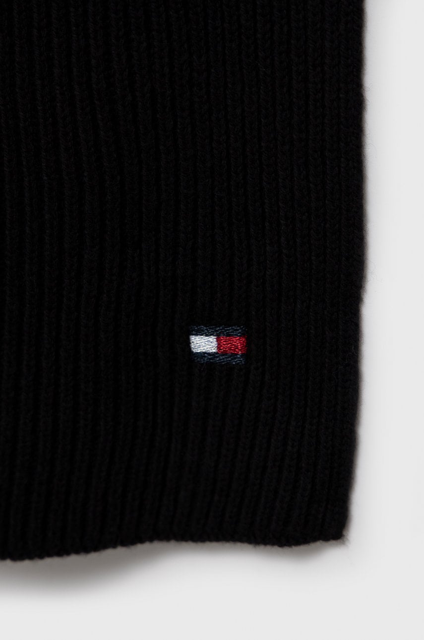 

Шарф Tommy Hilfiger женский цвет чёрный гладкий