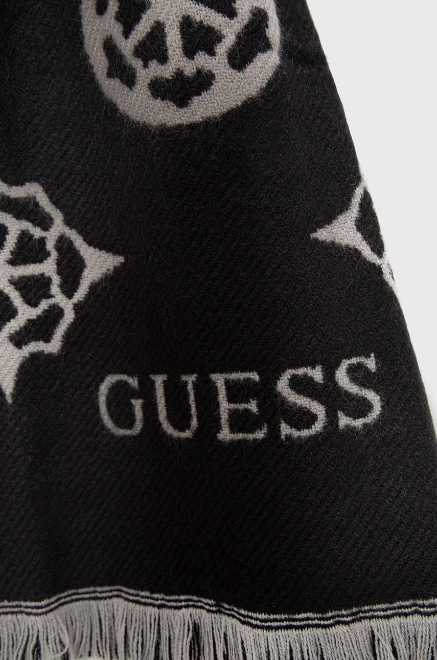

Шарф Guess женский цвет чёрный с узором
