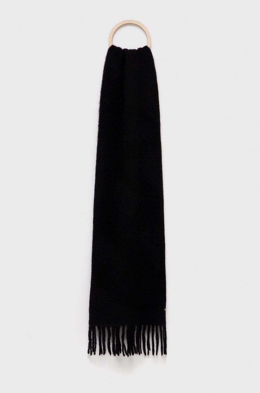 Armani Exchange Eșarfă femei, culoarea negru, material neted answear.ro