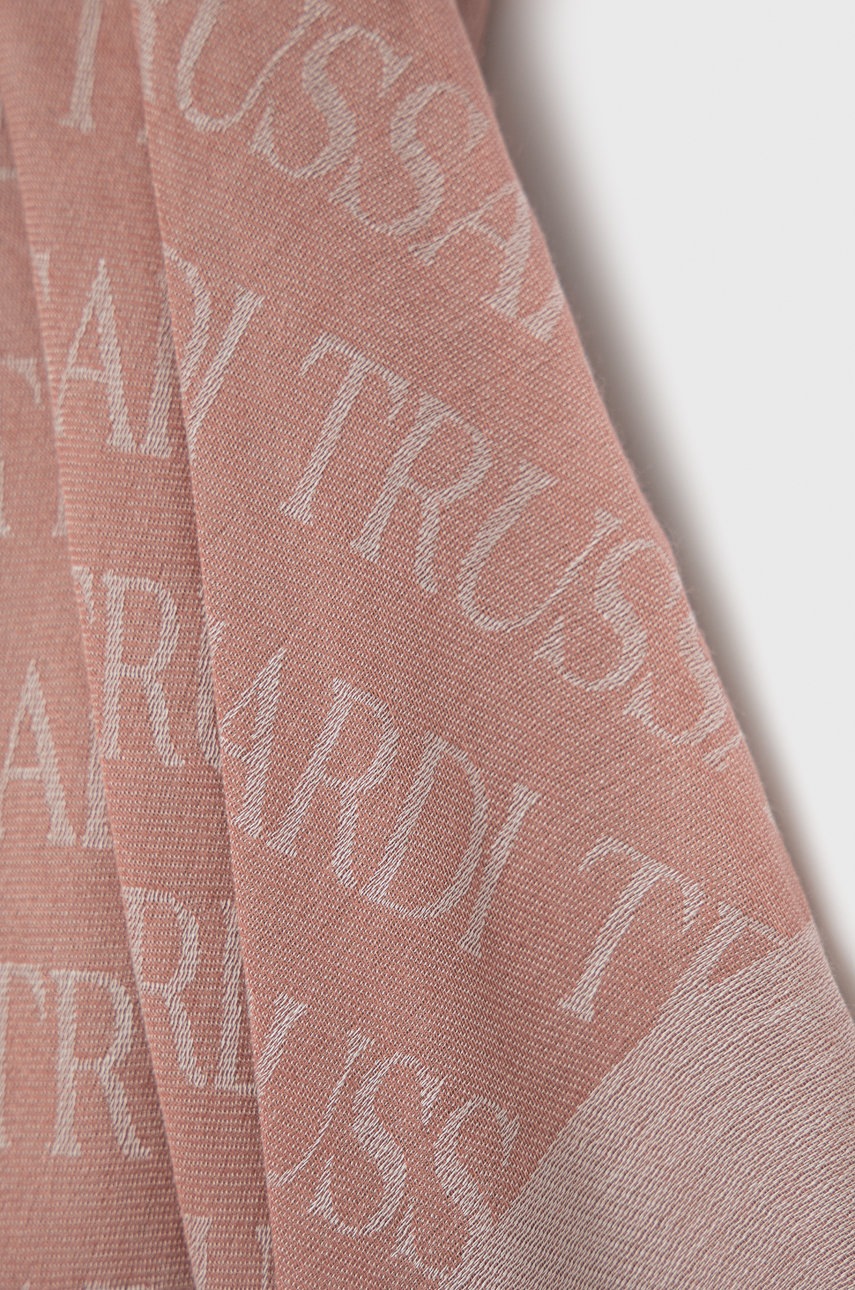 

Шарф Trussardi жіночий колір рожевий візерунок