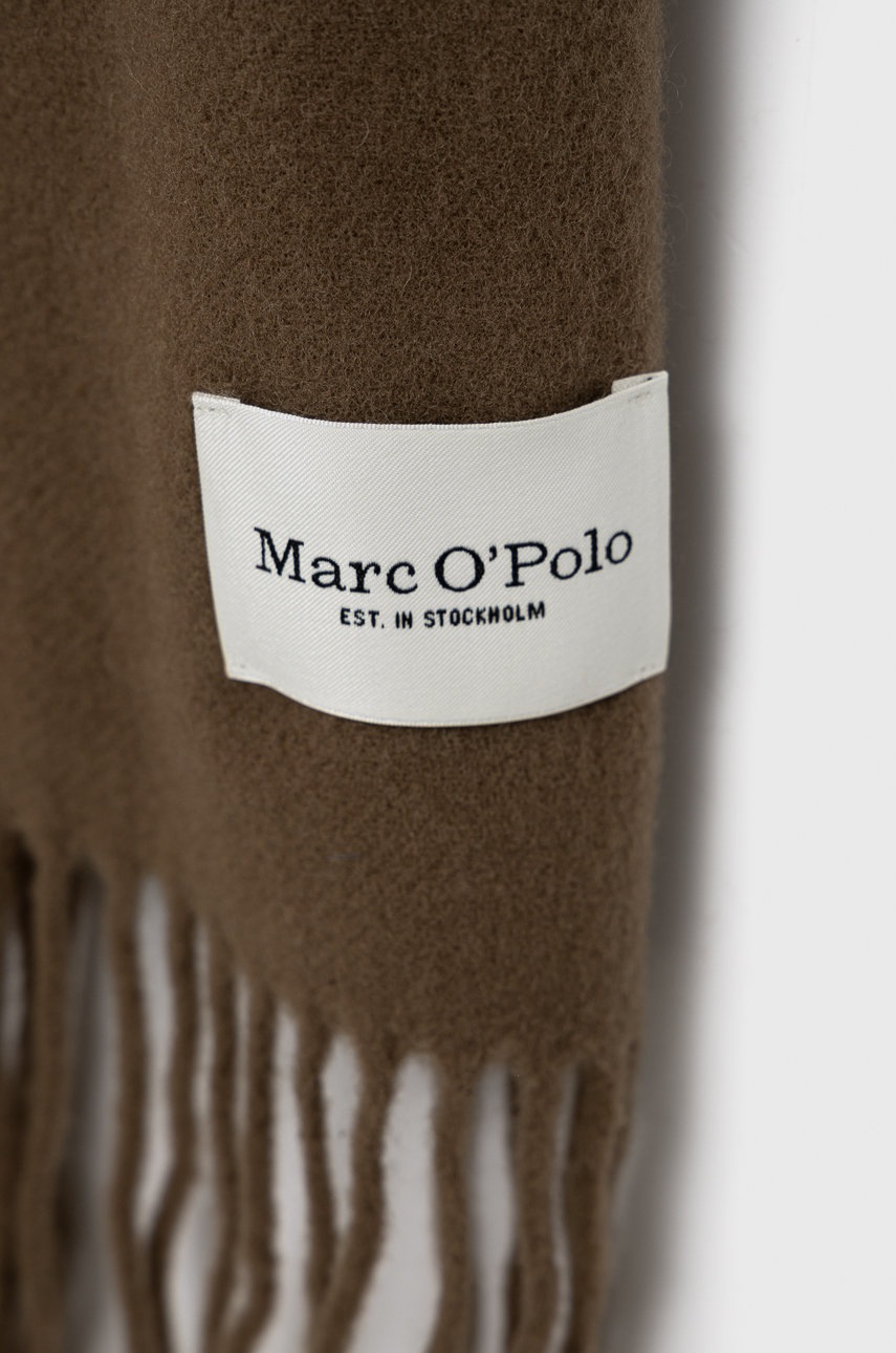 

Шерстяной шарф Marc O'Polo цвет коричневый гладкий