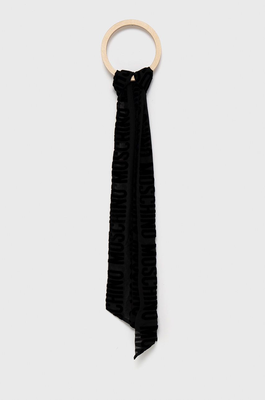 Moschino Eșarfă femei, culoarea negru, modelator answear imagine noua