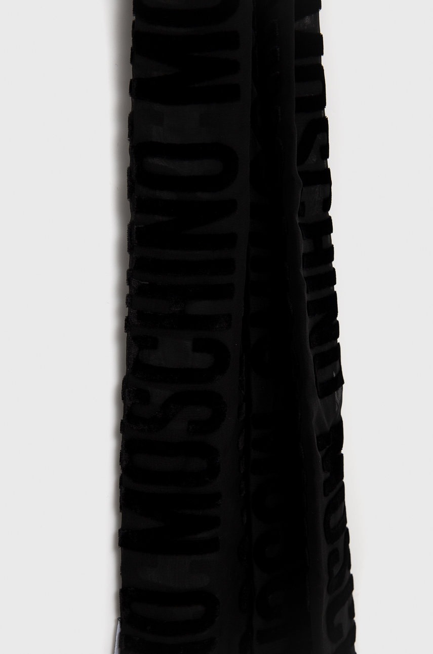 

Шарф Moschino женский цвет чёрный с узором