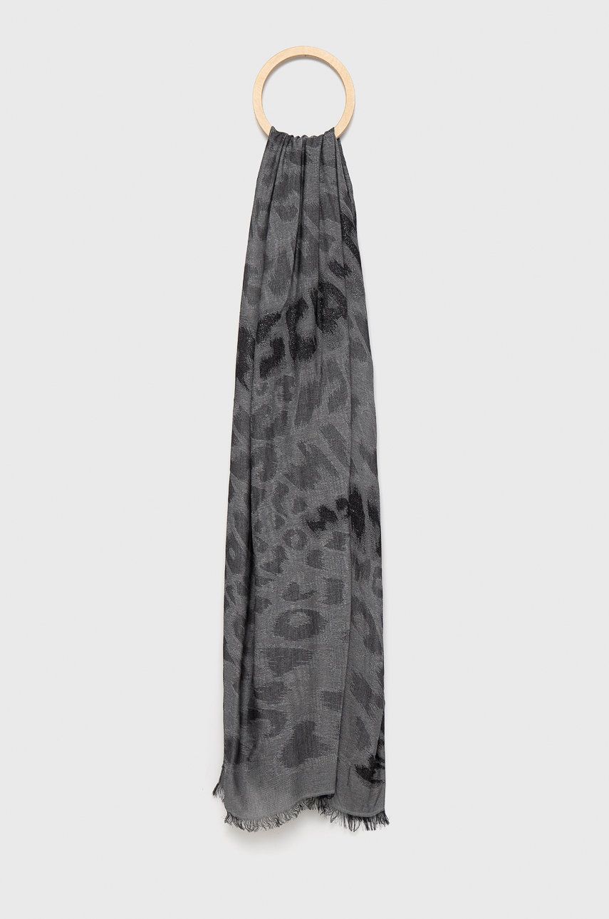 Moschino Eșarfă femei, culoarea gri, modelator answear.ro imagine noua 2022