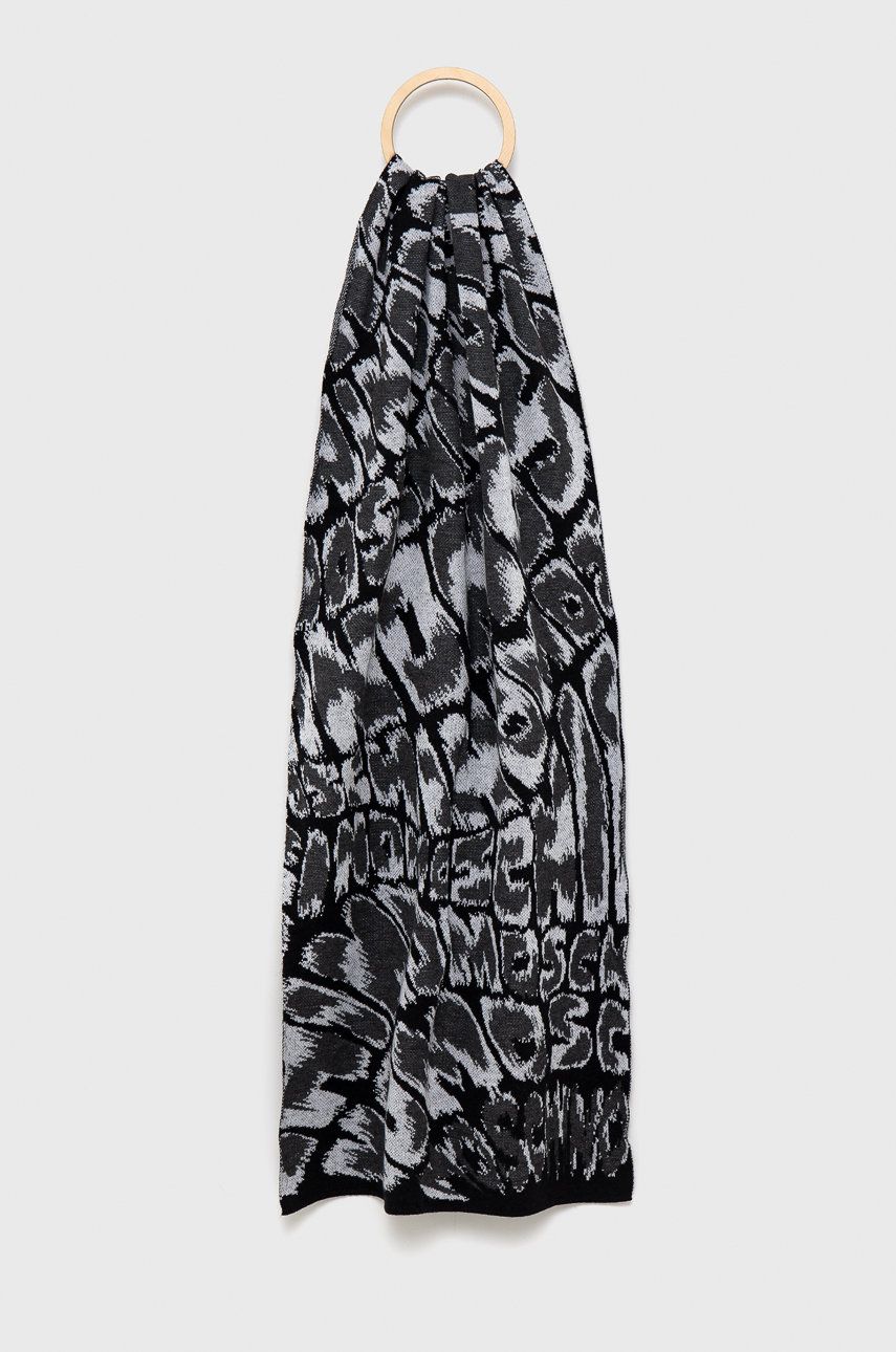 Moschino Fular femei, culoarea negru, modelator answear.ro imagine 2022 13clothing.ro