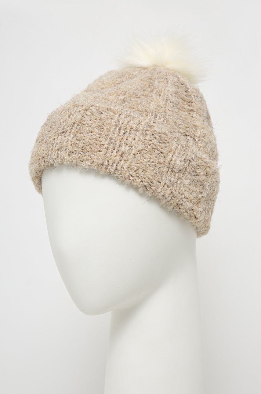 

Шапка та шарф з домішкою вовни UGG Boucle колір кремовий