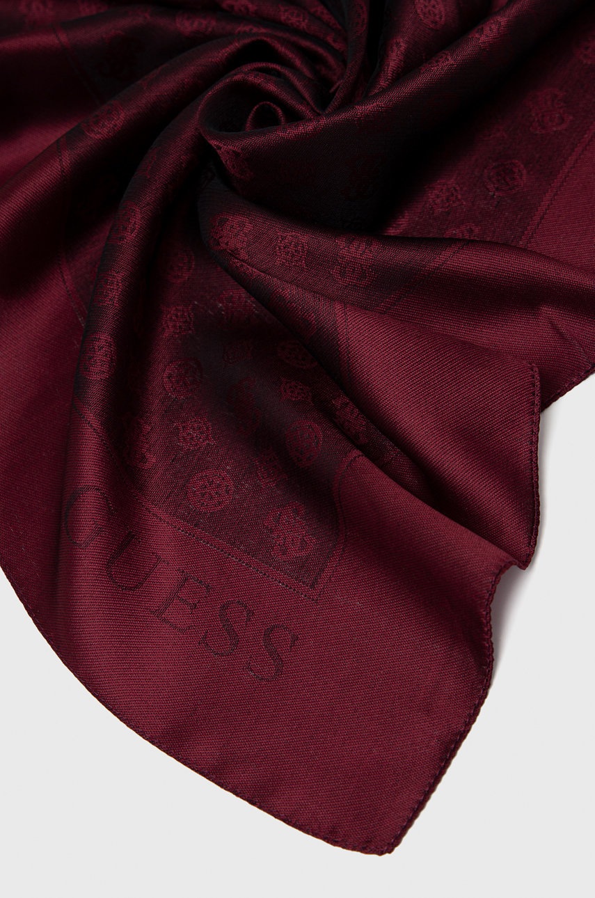 

Хустка Guess жіноча колір бордовий візерунок
