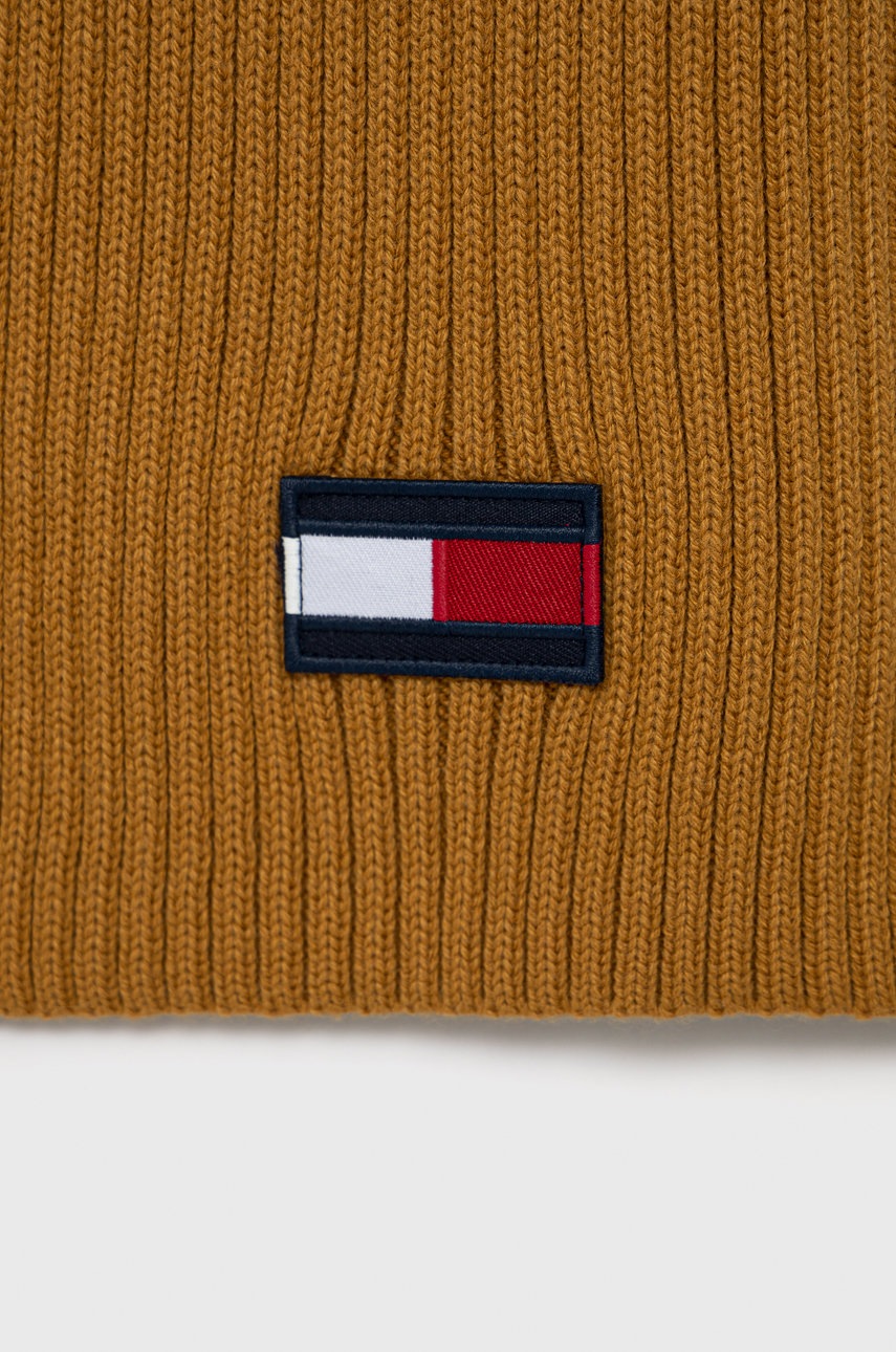 

Шарф з домішкою вовни Tommy Hilfiger колір жовтий гладкий