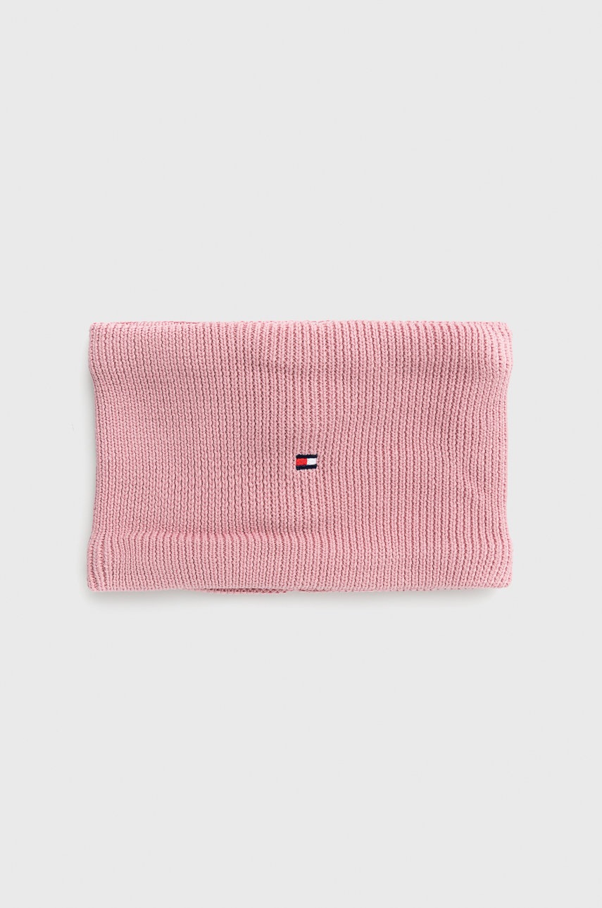 

Детски кръгъл шал Tommy Hilfiger в розово с изчистен дизайн, Розов