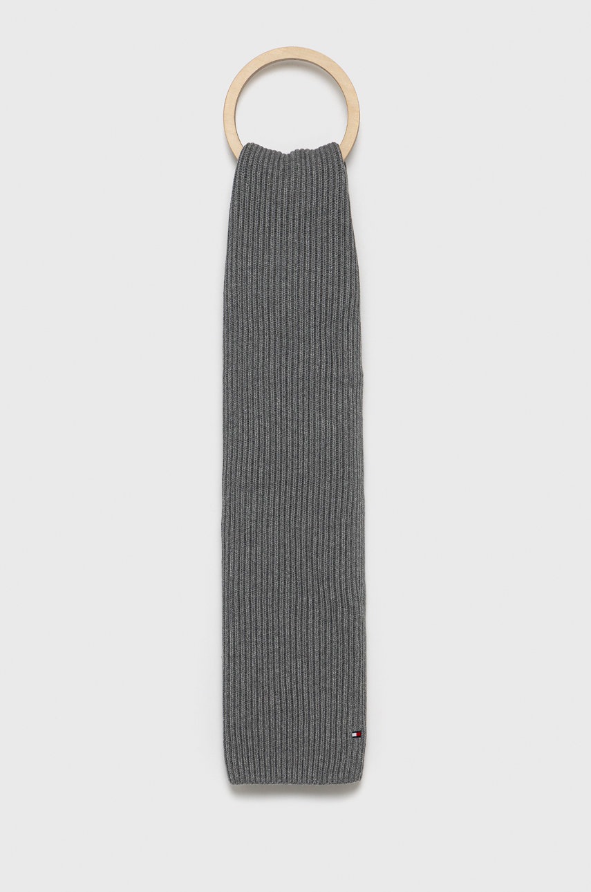 

Tommy Hilfiger - Шал с кашмир, Сив