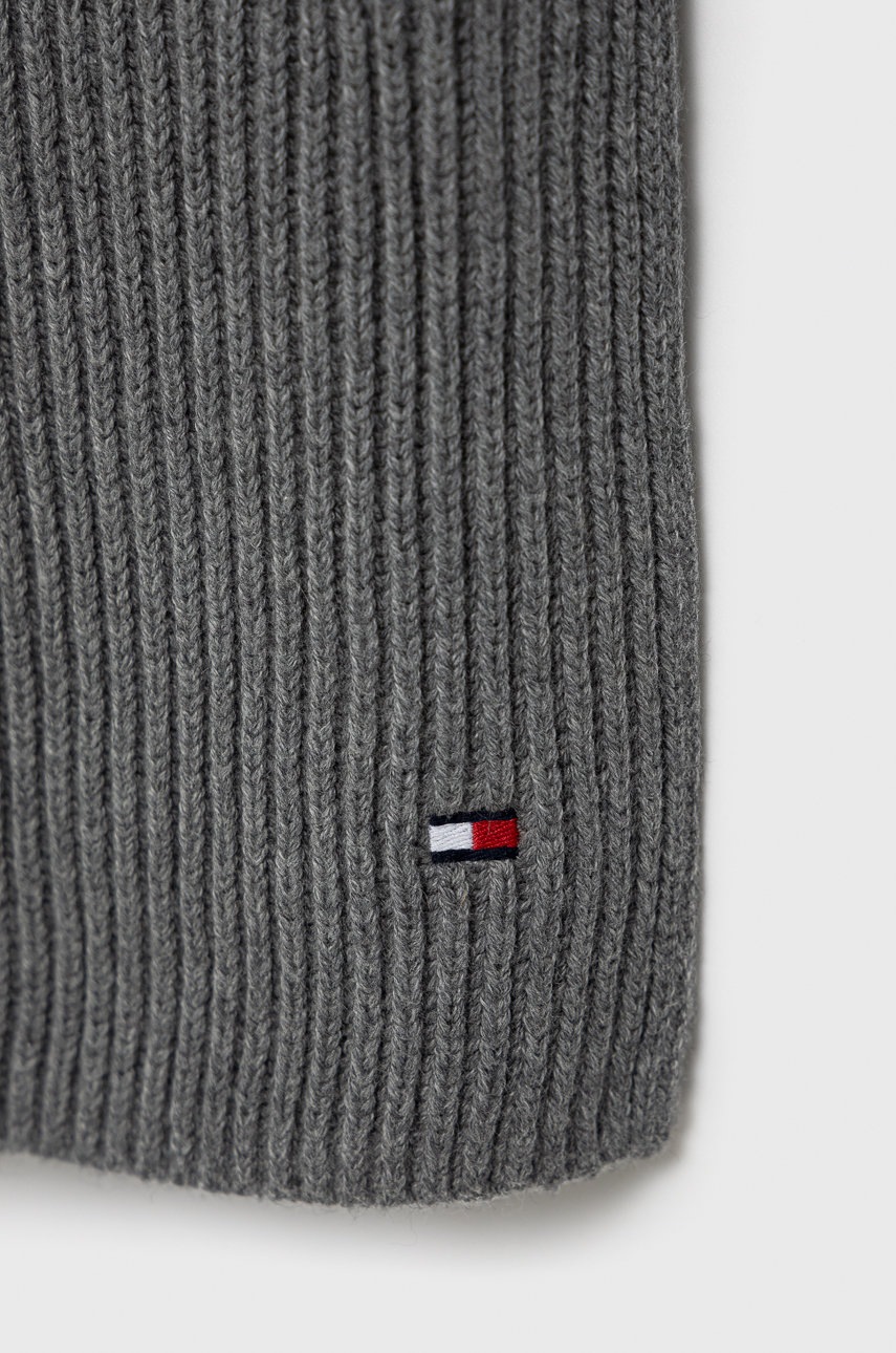 

Шарф с примесью кашемира Tommy Hilfiger цвет серый гладкий