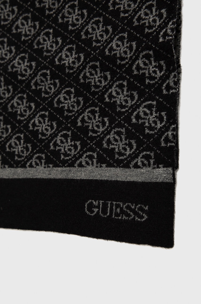 

Шарф Guess чоловічий колір чорний візерунок