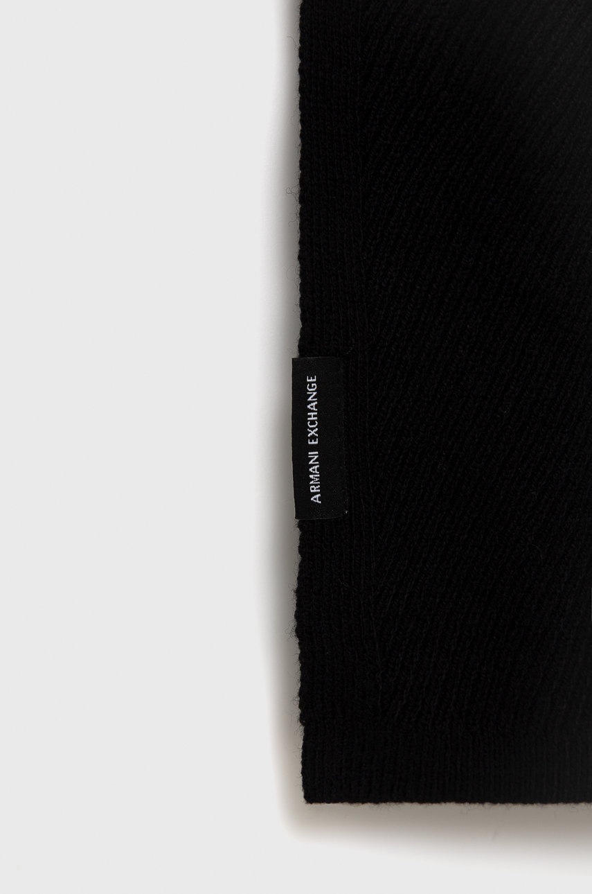 

Шарф Armani Exchange чоловічий колір чорний гладкий