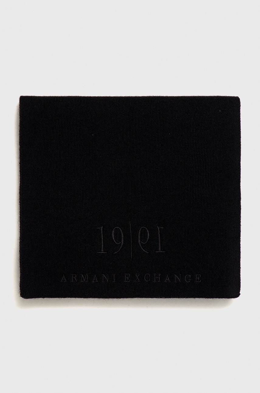 

Шарф Armani Exchange мужской цвет чёрный гладкий