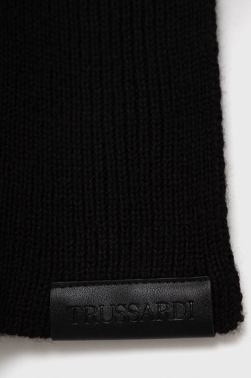 

Шарф Trussardi мужской цвет чёрный гладкий