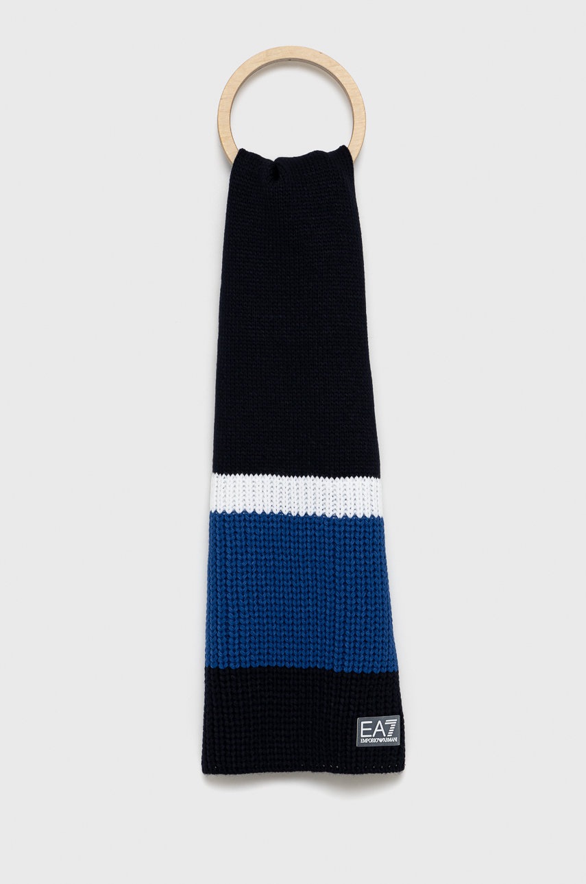 

Шал EA7 Emporio Armani мъжки с принт, Син