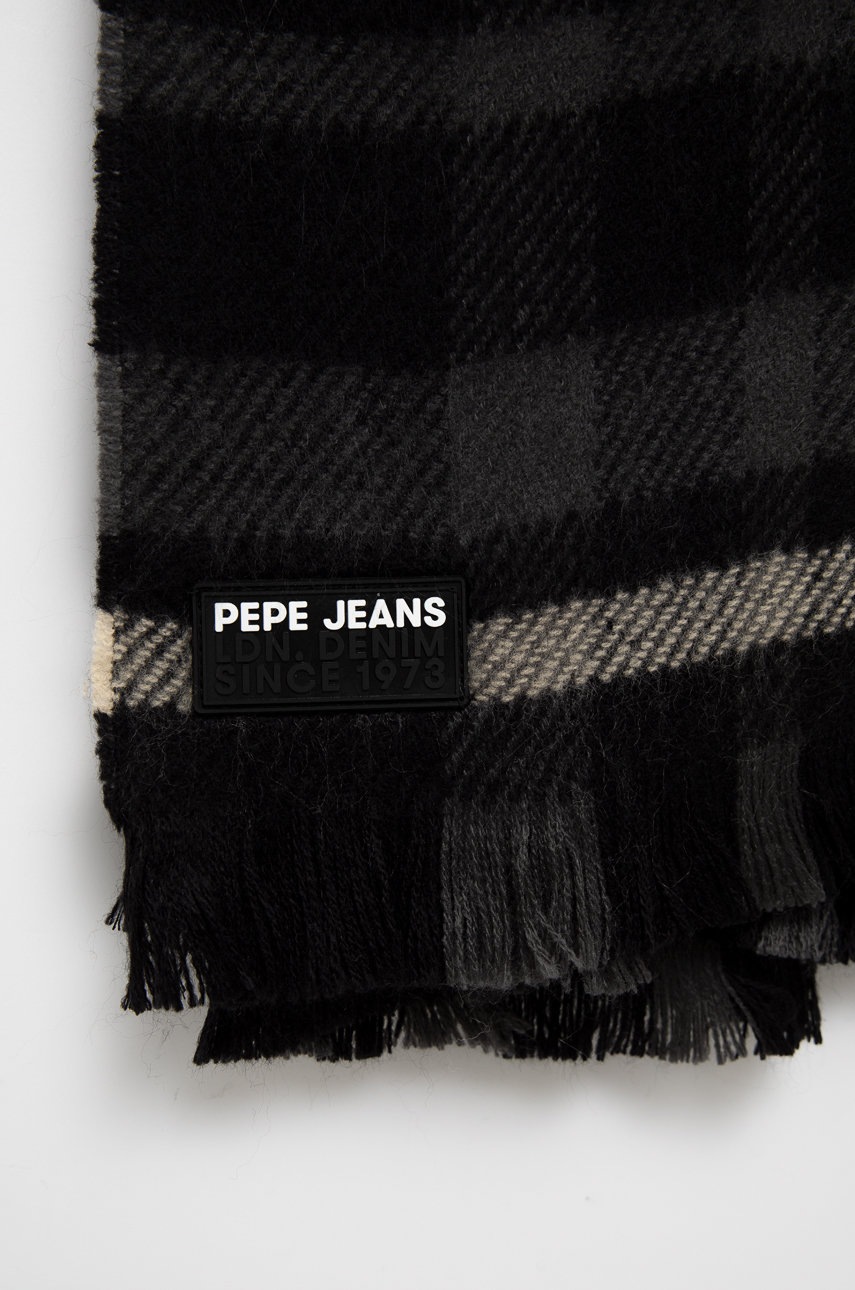 

Шарф Pepe Jeans чоловічий колір сірий візерунок