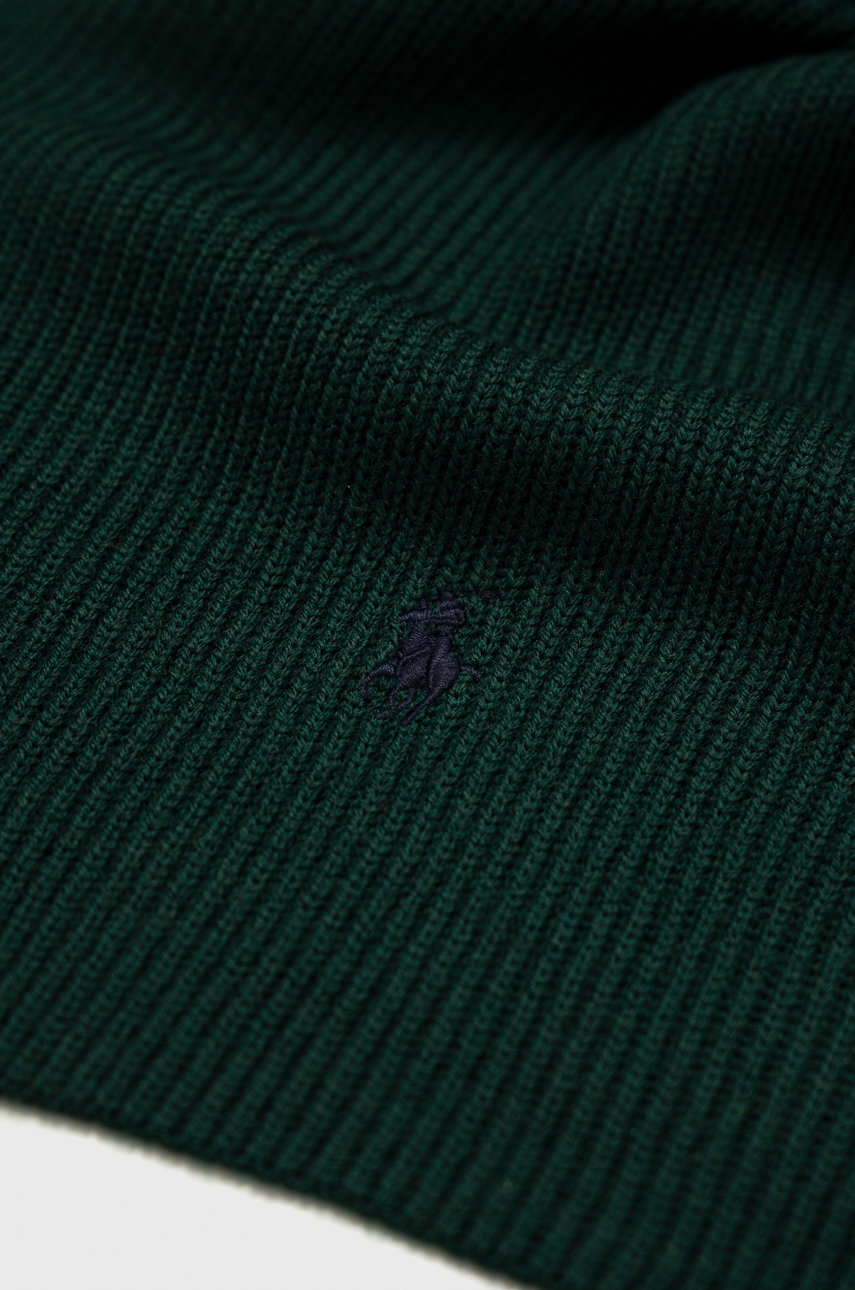 

Вовняний шарф Polo Ralph Lauren колір зелений гладкий